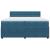 Pat box spring cu saltea, albastru, 200x200 cm, catifea GartenMobel Dekor