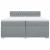 Pat box spring cu saltea, gri deschis, 200x200 cm, textil GartenMobel Dekor