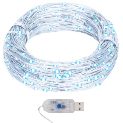 vidalXL Instalație luminoasă 400 micro LED-uri alb rece 8 funcții 40 m GartenMobel Dekor