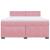 Pat box spring cu saltea, roz, 180x200 cm, catifea GartenMobel Dekor