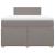 Pat box spring cu saltea, taupe, 120x190 cm material textil GartenMobel Dekor