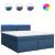 Pat box spring cu saltea, albastru, 180x200 cm, material textil GartenMobel Dekor