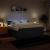 Pat box spring cu saltea, albastru, 180x200 cm, material textil GartenMobel Dekor