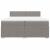 Pat box spring cu saltea, gri taupe, 200x200 cm, textil GartenMobel Dekor