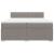 Pat box spring cu saltea, gri taupe, 200x200 cm, textil GartenMobel Dekor