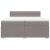 Pat box spring cu saltea, gri taupe, 200x200 cm, textil GartenMobel Dekor