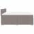Pat box spring cu saltea, gri taupe, 200x200 cm, textil GartenMobel Dekor