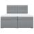 Pat box spring cu saltea, gri deschis, 200x200 cm, textil GartenMobel Dekor
