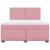 Pat box spring cu saltea, roz, 180x200 cm, catifea GartenMobel Dekor