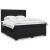 Pat box spring cu saltea, negru, 200x200 cm, catifea GartenMobel Dekor