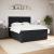 Pat box spring cu saltea, negru, 200x200 cm, catifea GartenMobel Dekor