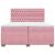 Pat box spring cu saltea, roz, 200x200 cm, catifea GartenMobel Dekor