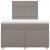 Pat box spring cu saltea, taupe, 120x190 cm material textil GartenMobel Dekor