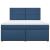Pat box spring cu saltea, albastru, 180x200 cm, material textil GartenMobel Dekor