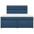 Pat box spring cu saltea, albastru, 180x200 cm, material textil GartenMobel Dekor