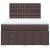 Pat box spring cu saltea, maro închis, 160x200 cm, textil GartenMobel Dekor