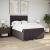 Pat box spring cu saltea, maro închis, 160x200 cm, textil GartenMobel Dekor