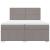 Pat box spring cu saltea, gri taupe, 200x200 cm, textil GartenMobel Dekor