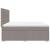 Pat box spring cu saltea, gri taupe, 200x200 cm, textil GartenMobel Dekor