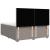 Pat box spring cu saltea, gri taupe, 200x200 cm, textil GartenMobel Dekor