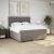 Pat box spring cu saltea, gri taupe, 200x200 cm, textil GartenMobel Dekor