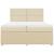 Pat box spring cu saltea, crem, 200x200 cm, textil GartenMobel Dekor