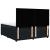 Pat box spring cu saltea, negru, 200x200 cm, catifea GartenMobel Dekor