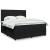 Pat box spring cu saltea, negru, 200x200 cm, catifea GartenMobel Dekor