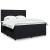 Pat box spring cu saltea, negru, 200x200 cm, catifea GartenMobel Dekor