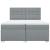 Pat box spring cu saltea, gri deschis, 200x200 cm, textil GartenMobel Dekor