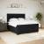 Pat box spring cu saltea, negru, 200x200 cm, catifea GartenMobel Dekor