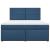 Pat box spring cu saltea, albastru, 180x200 cm, material textil GartenMobel Dekor