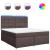 Pat continental cu saltea maro închis 180x200cm material textil GartenMobel Dekor