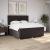 Pat continental cu saltea maro închis 180x200cm material textil GartenMobel Dekor