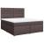Pat continental cu saltea maro închis 180x200cm material textil GartenMobel Dekor