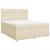 Pat continental cu saltea, crem, 180x200 cm, textil GartenMobel Dekor