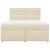 Pat continental cu saltea, crem, 180x200 cm, textil GartenMobel Dekor