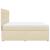 Pat continental cu saltea, crem, 180x200 cm, textil GartenMobel Dekor