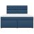 Pat box spring cu saltea, albastru, 180x200 cm, material textil GartenMobel Dekor