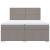 Pat box spring cu saltea, gri taupe, 200x200 cm, textil GartenMobel Dekor
