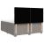 Pat box spring cu saltea, gri taupe, 200x200 cm, textil GartenMobel Dekor