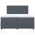 Pat box spring cu saltea, gri închis, 200x200 cm, catifea GartenMobel Dekor
