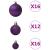 Set globuri de Crăciun, 100 piese, violet GartenMobel Dekor