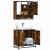 Set mobilier de baie, 2 piese, stejar fumuriu, lemn prelucrat GartenMobel Dekor
