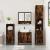 Set mobilier de baie, 2 piese, stejar fumuriu, lemn prelucrat GartenMobel Dekor