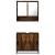 Set mobilier de baie, 2 piese, stejar fumuriu, lemn prelucrat GartenMobel Dekor