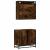 Set mobilier de baie, 2 piese, stejar fumuriu, lemn prelucrat GartenMobel Dekor