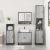 Set mobilier de baie, 2 piese, gri sonoma, lemn prelucrat GartenMobel Dekor