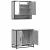 Set mobilier de baie, 2 piese, gri sonoma, lemn prelucrat GartenMobel Dekor