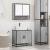Set mobilier de baie, 2 piese, gri sonoma, lemn prelucrat GartenMobel Dekor